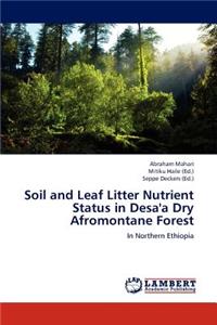 Soil and Leaf Litter Nutrient Status in Desa'a Dry Afromontane Forest