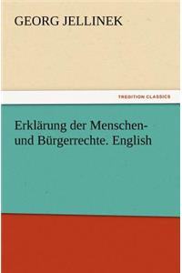 Erklärung der Menschen- und Bürgerrechte. English
