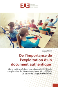 De l'importance de l'exploitation d'un document authentique