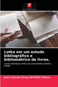 Lotka em um estudo bibliográfico e bibliométrico de livros.