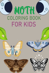 Moth Coloring Book For Kids