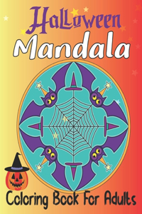 Halloween mandala coloring book for adults