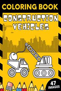 Construction Vehicles Coloring Book