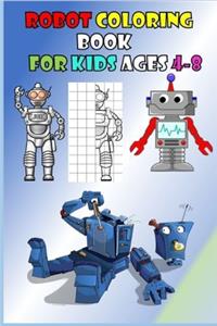 Robot Coloring Book For Kids Ages 4-8