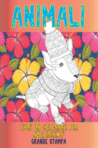 Libri da colorare per adolescenti - Grande stampa - Animali