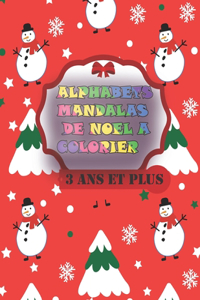 Alphabet Mandalas Noël à colorier