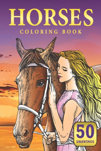 Horses Coloring Book