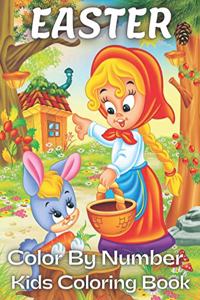 Easter Color by Number Kids Coloring Book