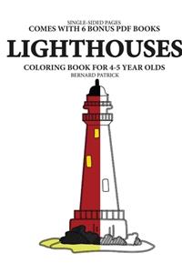 Simple Coloring Books for 4-5 Year Olds (Lighthouses)