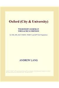 Oxford (City & University) (Webster's German Thesaurus Edition)