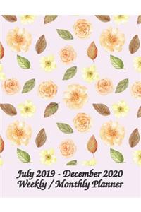 July 2019 - December 2020 Weekly / Monthly Planner