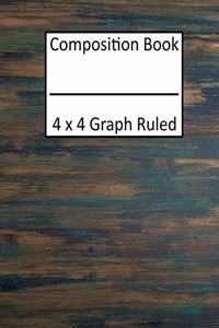 Composition Book 4x4 Graph Rulled