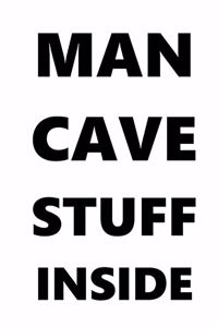 Man Cave Stuff Inside School Composition Book Black Font On White Design