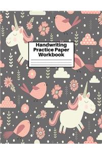 Handwriting Practice Paper Workbook