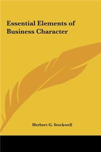 Essential Elements of Business Character