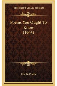 Poems You Ought to Know (1903)