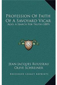 Profession Of Faith Of A Savoyard Vicar