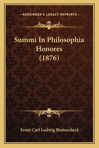 Summi In Philosophia Honores (1876)