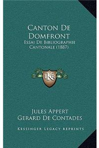 Canton de Domfront: Essai de Bibliographie Cantonale (1887)