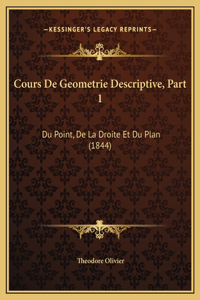Cours De Geometrie Descriptive, Part 1