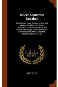 Select Academic Speaker