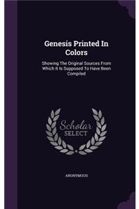 Genesis Printed In Colors