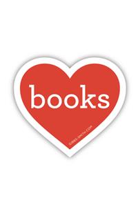 Heart Books Sticker