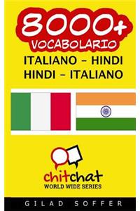 8000+ Italiano - Hindi Hindi - Italiano Vocabolario