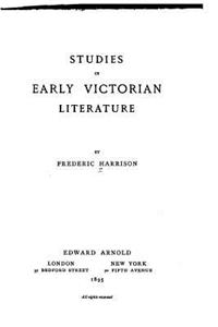 Studies in early Victorian literature