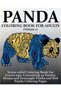 Panda Coloring Book For Adults (Volume 2)