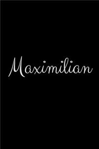 Maximilian: notebook with the name on the cover, elegant, discreet, official notebook for notes