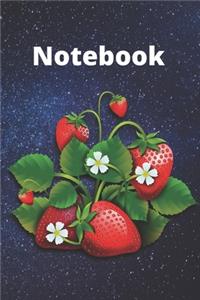 funny strawberry notebook