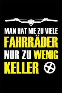Man hat nie zu viele Fahrräder Nur zu wenig Keller