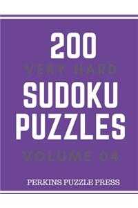 200 Very Hard Sudoku Puzzles Volume 04