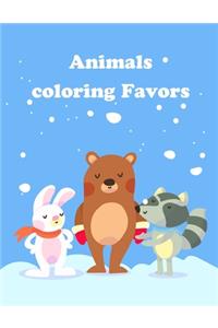 Animals coloring Favors