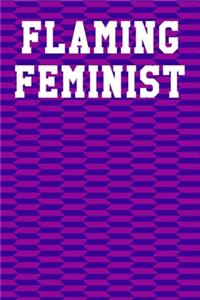 Flaming Feminist: Graph Paper Notebook 6"x9" 120 Pages