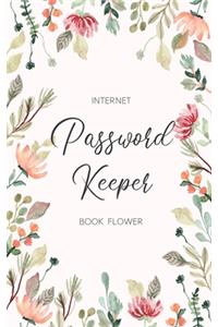 Internet Password Keeper Book Flower