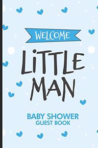 Welcome Little Man Baby Shower Guest Book