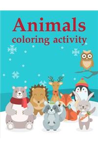 Animals coloring activity