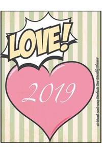 Love! 2019 18 Month 2018-2019 Academic Year Monthly Planner