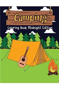 Camping Coloring Book Midnight Edition