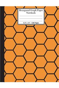 Hexagonal Graph Paper Notebook. 8.5