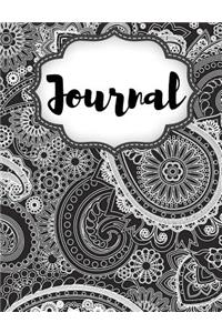 Paisley Black Notebook