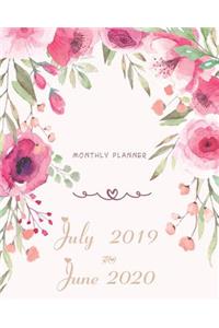 July 2019 to june 2020 monthly planner