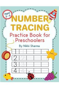 Number Tracing Practice Book for Preschoolers