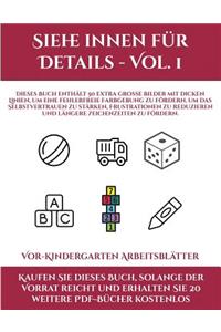 Vor-Kindergarten Arbeitsblätter (Siehe innen für Details - Vol. 1)