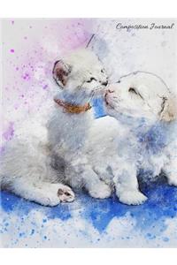Composition Journal - Kitty and Puppy Kisses