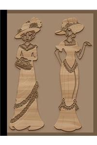 Wooden Ladies Notebook, College Ruled