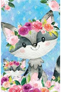 Journal Notebook For Animal Lovers Raccoons In Flowers