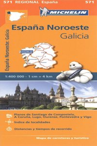 Galicia - Michelin Regional Map 571